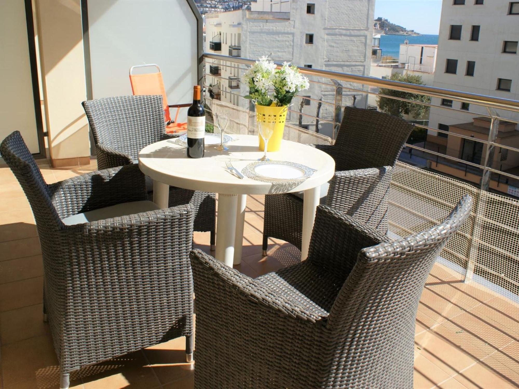 Apartamento En Roses A 2 Min De La Playa Con Vistas Al Mar Av-18 赫罗纳 外观 照片